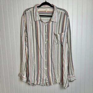 Terra & Sky NWT Striped Long Sleeve Button Down H38